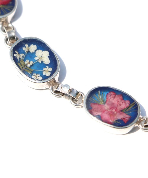 GUSTAVO Flower Chain Bracelet ネイビー GUSTAVO（グスタボ）の「GUSTAVO/グスタボ Flower chain