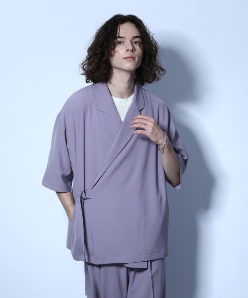 HARE（ハレ）の「タイロッケンシャツ(HARE)（シャツ/ブラウス・メンズ・ブラック/ライトベージュ/パープル・SMALL/MEDIUM）」の12枚目の写真