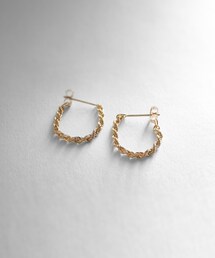 K10中空ロープチェーン フープピアス