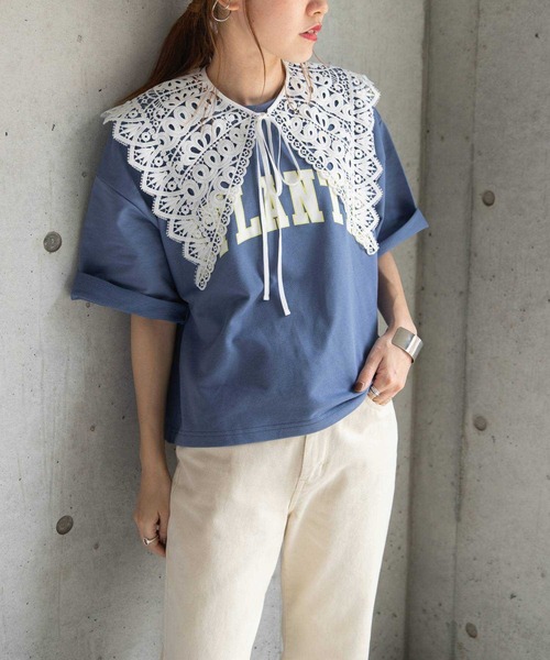 bohmal(ボマール)の「カジュアルレースつけ襟(付け襟・レディース・ホワイト・FREE)」の1枚目の写真