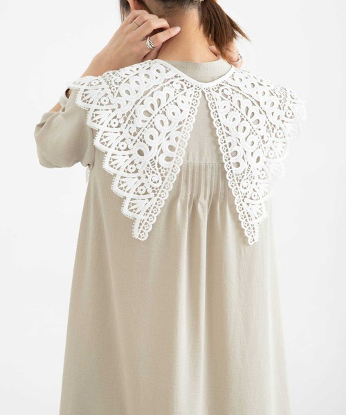 bohmal(ボマール)の「カジュアルレースつけ襟(付け襟・レディース・ホワイト・FREE)」の2枚目の写真