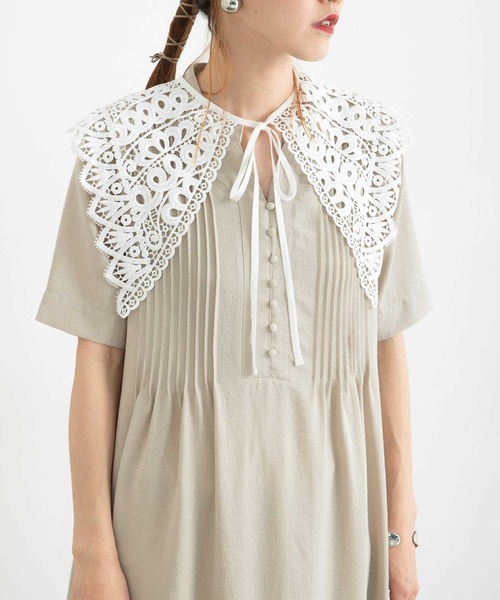 bohmal(ボマール)の「カジュアルレースつけ襟(付け襟・レディース・ホワイト・FREE)」の4枚目の写真