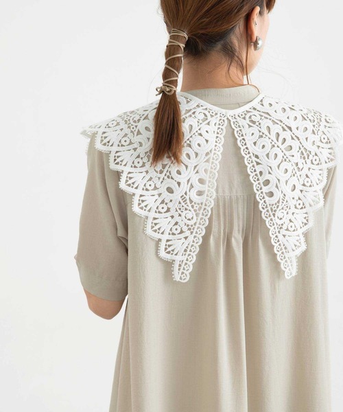 bohmal(ボマール)の「カジュアルレースつけ襟(付け襟・レディース・ホワイト・FREE)」の7枚目の写真