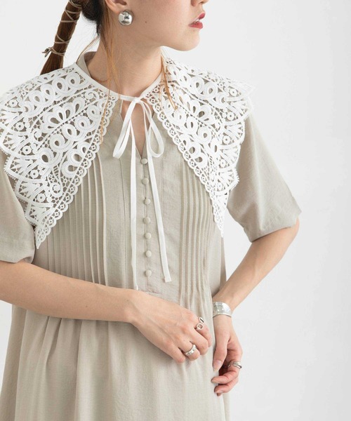 bohmal(ボマール)の「カジュアルレースつけ襟(付け襟・レディース・ホワイト・FREE)」の8枚目の写真