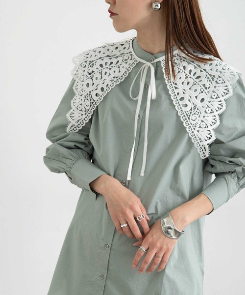 bohmal(ボマール)の「カジュアルレースつけ襟(付け襟・レディース・ホワイト・FREE)」の9枚目の写真
