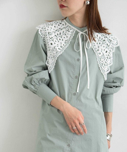 bohmal(ボマール)の「カジュアルレースつけ襟(付け襟・レディース・ホワイト・FREE)」の10枚目の写真