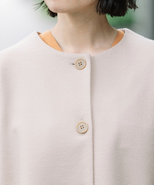 Munich（ミューニック）の「スーパー100ツイルジャージー　ノーカラージャケット（ノーカラージャケット・レディース・ブラック/カーキ/ライトベージュ・S/XS）」の19枚目の写真