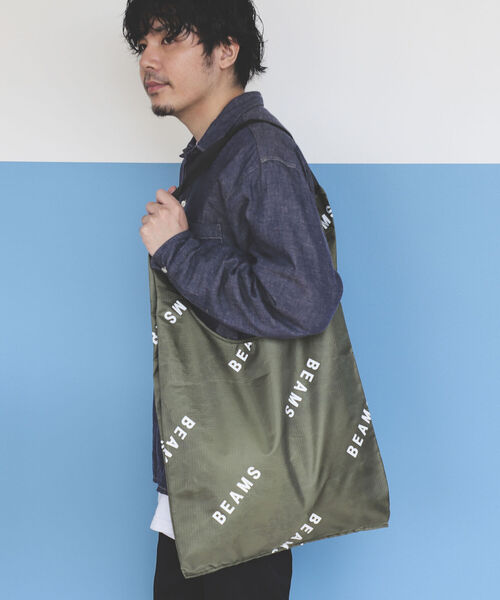 bpr BEAMS（ビーピーアール ビームス ）の「BEAMS / ロゴ 2WAY ショッパーバッグ（トートバッグ・メンズ・ホワイト/ブラック/パープル/カーキ/サックスブルー/ピンク/オレンジ/グリーン・ONE SIZE）」の4枚目の写真