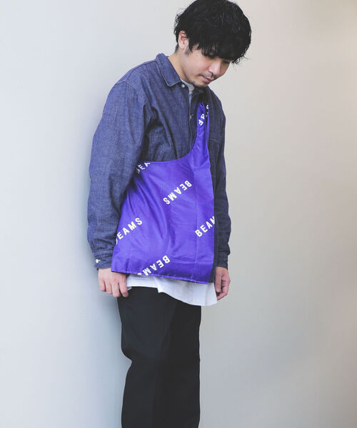 bpr BEAMS（ビーピーアール ビームス ）の「BEAMS / ロゴ 2WAY ショッパーバッグ（トートバッグ・メンズ・ホワイト/ブラック/パープル/カーキ/サックスブルー/ピンク/オレンジ/グリーン・ONE SIZE）」の11枚目の写真