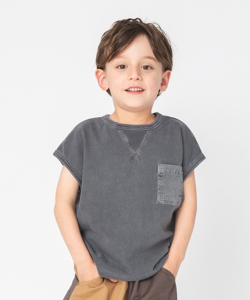 BRANSHES(ブランシェス)の「ビンテージ風加工タンクトップ(タンクトップ・キッズ・チャコールグレー/レッド/ブルー・110cm/100cm/120cm/130cm/140cm/150cm)」の2枚目の写真