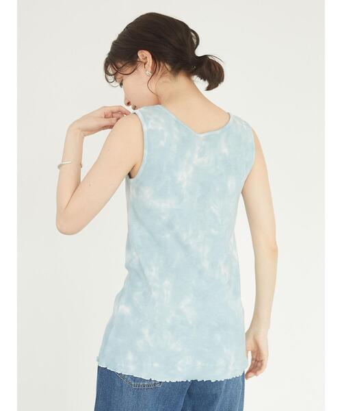 Sugar spoon（シュガースプーン）の「・SUGAR SPOON タイダイテレコタンク＊（タンクトップ・レディース・オフホワイト/グリーン/ピンク/イエロー・FREE）」の5枚目の写真