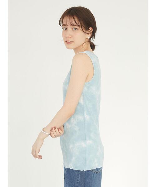 Sugar spoon（シュガースプーン）の「・SUGAR SPOON タイダイテレコタンク＊（タンクトップ・レディース・オフホワイト/グリーン/ピンク/イエロー・FREE）」の6枚目の写真