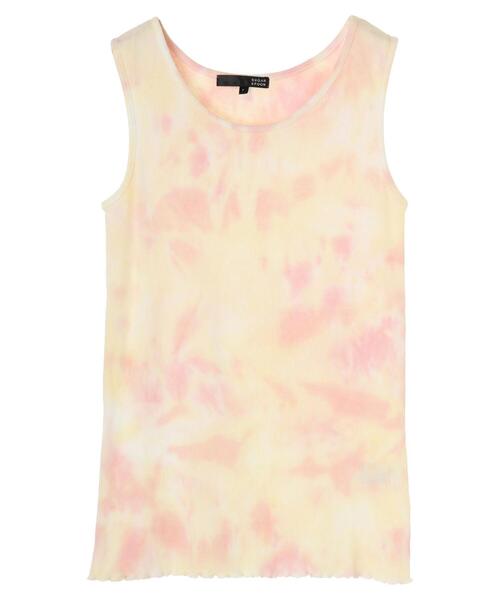 Sugar spoon（シュガースプーン）の「・SUGAR SPOON タイダイテレコタンク＊（タンクトップ・レディース・オフホワイト/グリーン/ピンク/イエロー・FREE）」の4枚目の写真