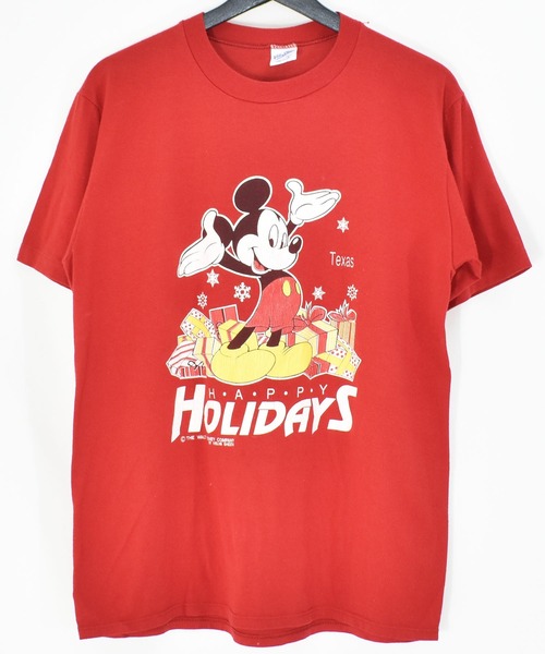 Mickey ミッキー Disney Vintage ディズニーヴィンテージ のファッション プリントtシャツ トップス ヴィンテージ古着 Mickey ミッキー 80s Usa製 Tシャツ カットソー Disney