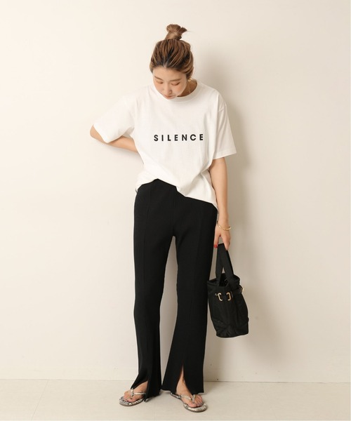 journal standard L'essage（ジャーナルスタンダードレサージュ）の「リブパンツ◆（その他パンツ・レディース・ブラック/ブラウン/カーキ・FREE）」の4枚目の写真