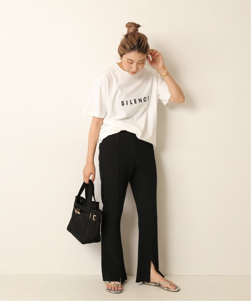 journal standard L'essage（ジャーナルスタンダードレサージュ）の「リブパンツ◆（その他パンツ・レディース・ブラック/ブラウン/カーキ・FREE）」の5枚目の写真