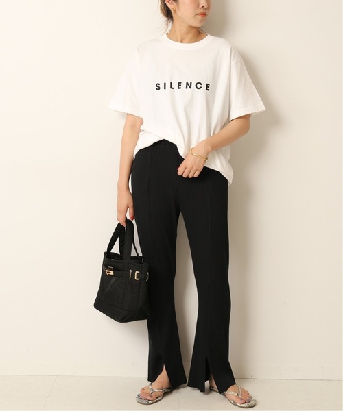 journal standard L'essage（ジャーナルスタンダードレサージュ）の「リブパンツ◆（その他パンツ・レディース・ブラック/ブラウン/カーキ・FREE）」の6枚目の写真