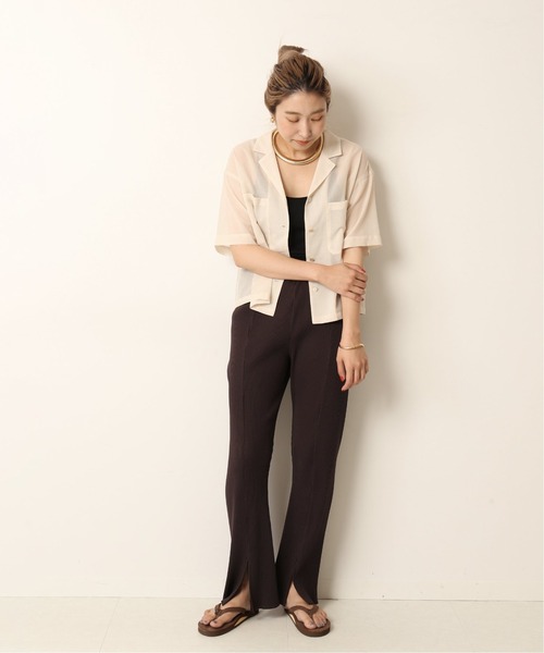 journal standard L'essage（ジャーナルスタンダードレサージュ）の「リブパンツ◆（その他パンツ・レディース・ブラック/ブラウン/カーキ・FREE）」の8枚目の写真