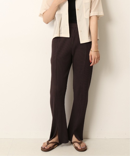 journal standard L'essage（ジャーナルスタンダードレサージュ）の「リブパンツ◆（その他パンツ・レディース・ブラック/ブラウン/カーキ・FREE）」の12枚目の写真