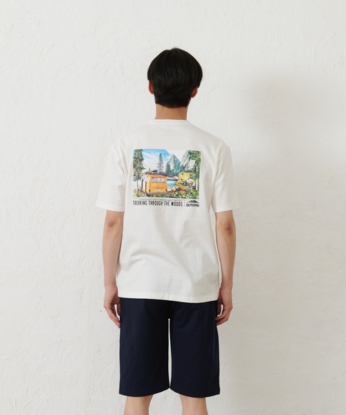 OUTDOOR PRODUCTS（アウトドアプロダクツ）の「【OUTDOOR PRODUCTS】USAコットン ヘビーウェイトグラフィックバックプリントTシャツ/ワンポイントブランドロゴ（Tシャツ/カットソー・メンズ・ホワイト/ネイビー/カーキ/ブラック/ベージュ/ホワイト系その他・X-LARGE/MEDIUM/LARGE）」の12枚目の写真