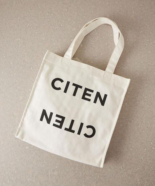 CITEN（シテン）の「＜CITEN（シテン）＞CITENロゴプリント Mサイズ トートバッグ（トートバッグ・レディース・ライトグレー/ホワイト・FREE）」の2枚目の写真