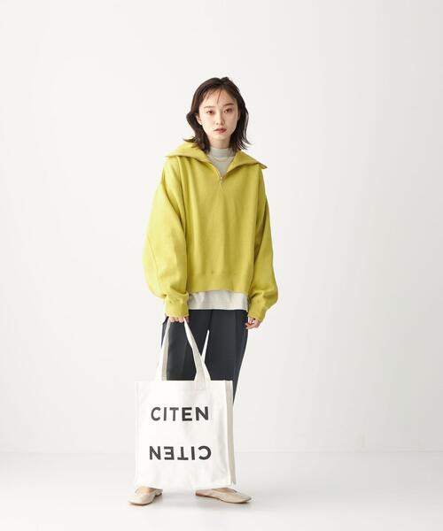 CITEN（シテン）の「＜CITEN（シテン）＞CITENロゴプリント Mサイズ トートバッグ（トートバッグ・レディース・ライトグレー/ホワイト・FREE）」の10枚目の写真