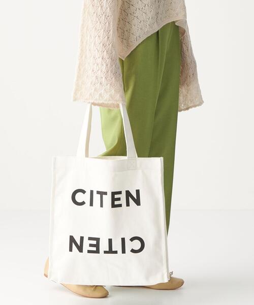 CITEN（シテン）の「＜CITEN（シテン）＞CITENロゴプリント Mサイズ トートバッグ（トートバッグ・レディース・ライトグレー/ホワイト・FREE）」の3枚目の写真