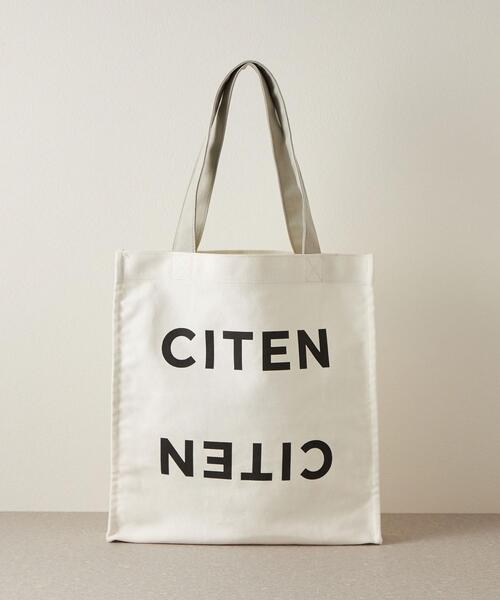 CITEN（シテン）の「＜CITEN（シテン）＞CITENロゴプリント Mサイズ トートバッグ（トートバッグ・レディース・ライトグレー/ホワイト・FREE）」の7枚目の写真