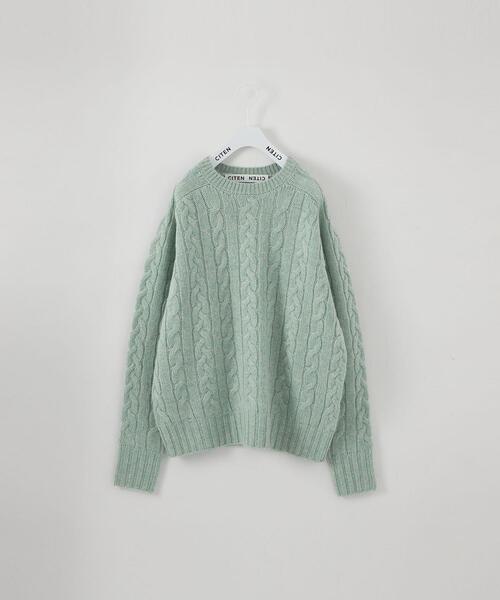 CITEN(シテン)の「<CITEN(シテン)>フィッシャーマンズ ニット(ニット/セーター・メンズ・ライトグレー/ダークグリーン/ライム/ナチュラル/ライトピンク・FREE)」の5枚目の写真