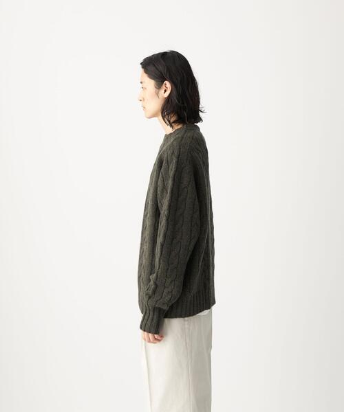 CITEN(シテン)の「<CITEN(シテン)>フィッシャーマンズ ニット(ニット/セーター・メンズ・ライトグレー/ダークグリーン/ライム/ナチュラル/ライトピンク・FREE)」の11枚目の写真