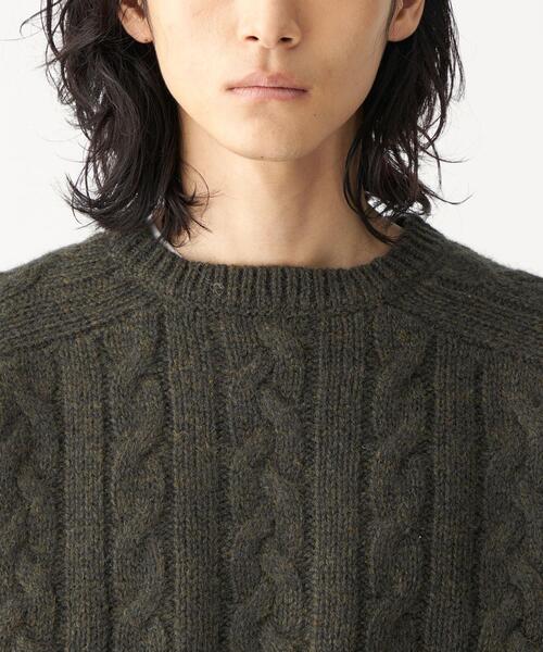 CITEN(シテン)の「<CITEN(シテン)>フィッシャーマンズ ニット(ニット/セーター・メンズ・ライトグレー/ダークグリーン/ライム/ナチュラル/ライトピンク・FREE)」の13枚目の写真