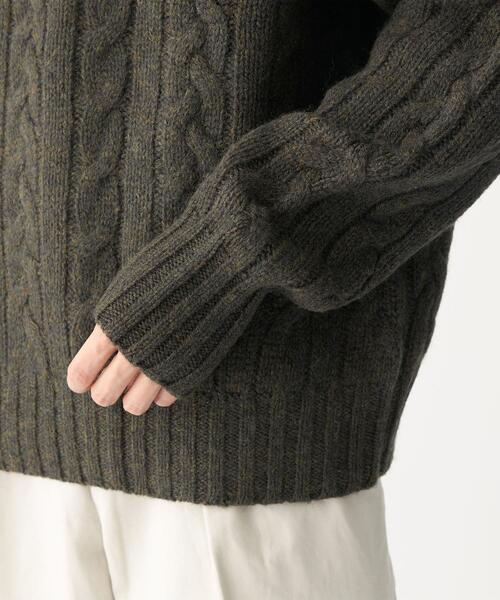 CITEN(シテン)の「<CITEN(シテン)>フィッシャーマンズ ニット(ニット/セーター・メンズ・ライトグレー/ダークグリーン/ライム/ナチュラル/ライトピンク・FREE)」の14枚目の写真