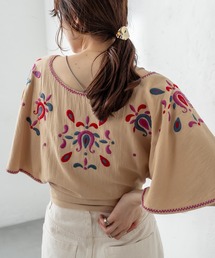 mystic | 刺繍ポンチョトップス(シャツ/ブラウス)