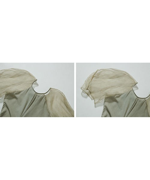 chuclla(チュクラ)の「【MURMURMI】Puff sleeve silk dress chw21a022(ワンピース・レディース・ライトグリーン・L/M)」の18枚目の写真