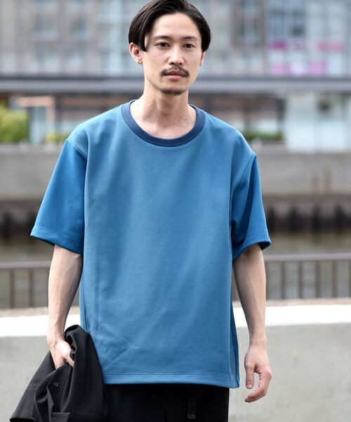 SHIPS（シップス）の「SHIPS: japan quality プリペラ調 リラックス Tシャツ（Tシャツ/カットソー・メンズ・ライトグレー/ブルー/キャメル・SMALL/MEDIUM/LARGE/X-LARGE）」の10枚目の写真