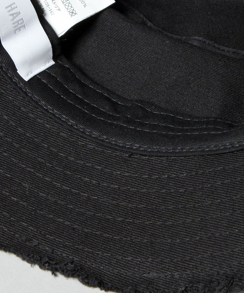 HARE（ハレ）の「ブリムクラッシュバケットハット(HARE)（ハット・レディース・アイボリー/ブラック・FREE）」の10枚目の写真