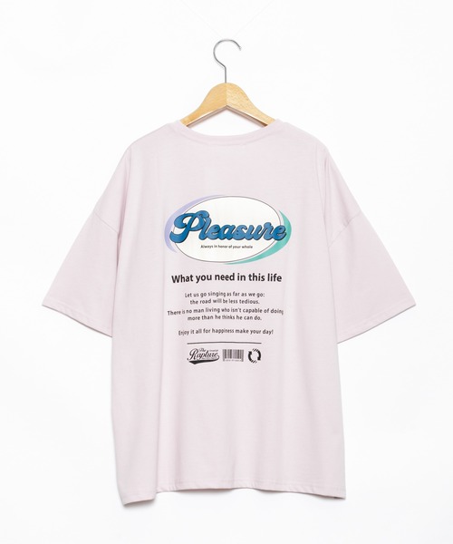 AS KNOW AS plus（アズノゥアズプラス）の「☆ポップな楕円ビッグＴシャツ（Tシャツ/カットソー・レディース・オフホワイト/ライトピンク/スミクロ/ライトブルー・FREE）」の4枚目の写真