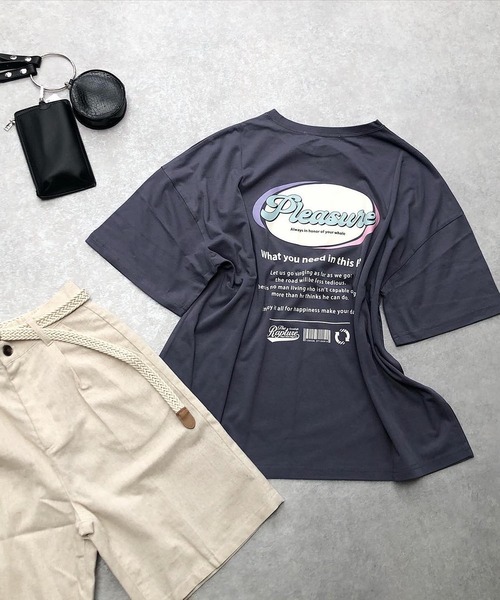 AS KNOW AS plus（アズノゥアズプラス）の「☆ポップな楕円ビッグＴシャツ（Tシャツ/カットソー・レディース・オフホワイト/ライトピンク/スミクロ/ライトブルー・FREE）」の3枚目の写真