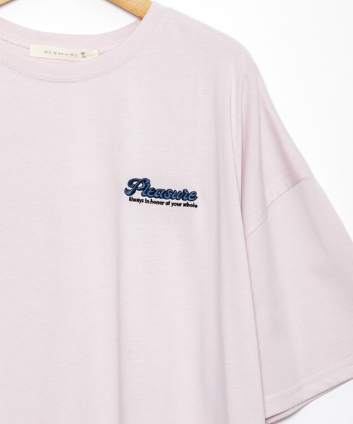 AS KNOW AS plus（アズノゥアズプラス）の「☆ポップな楕円ビッグＴシャツ（Tシャツ/カットソー・レディース・オフホワイト/ライトピンク/スミクロ/ライトブルー・FREE）」の19枚目の写真