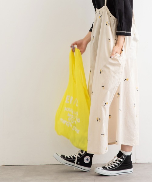 POU DOU DOU（プードゥドゥ）の「フラワー刺繍2wayジャンスカ（ワンピース・レディース・ブラック/ブラウン/キナリ・3）」の15枚目の写真