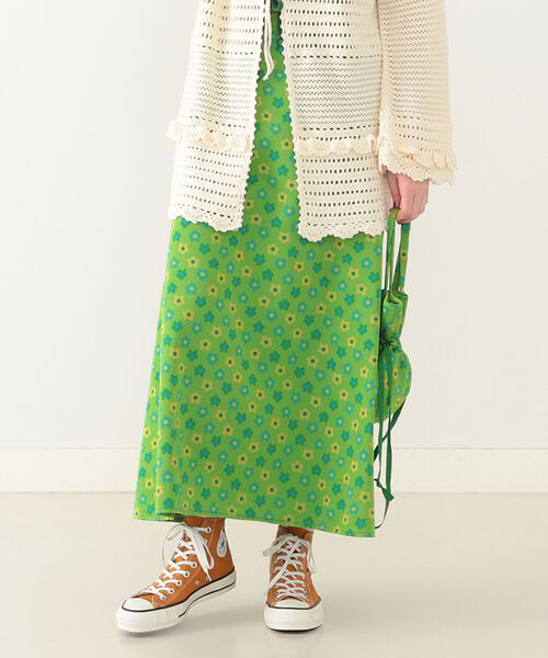 BEAMS BOY（ビームスボーイ）の「BEAMS BOY / ジャカード スカート（スカート・レディース・サックスブルー/グリーン・ONE SIZE）」の9枚目の写真