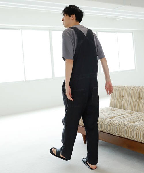 LAKOLE（ラコレ）の「デニムオーバーオール / 215221（サロペット/オーバーオール・メンズ・ブラック/ネイビー・MEDIUM/LARGE）」の9枚目の写真