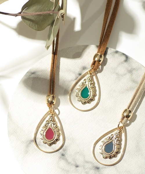 チチカカ（チチカカ）の「ドロップエスニックネックレス（ネックレス・レディース・レッド/ブルー/グリーン・FREE）」の6枚目の写真