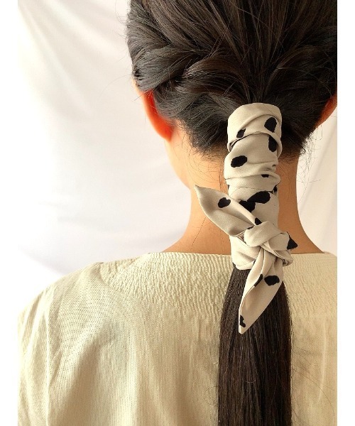 mou(モウ)の「ダルメシアン柄ヘアリボン(その他ヘアアクセサリー・レディース・ブラック/ブラウン/ベージュ・FREE)」の3枚目の写真