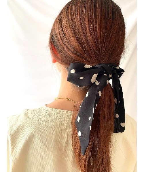 mou(モウ)の「ダルメシアン柄ヘアリボン(その他ヘアアクセサリー・レディース・ブラック/ブラウン/ベージュ・FREE)」の7枚目の写真