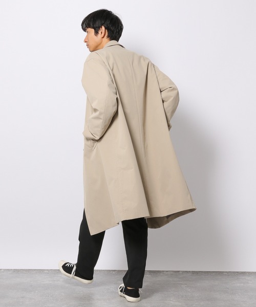 LAKOLE（ラコレ）の「ドビーダブルBIGコート / 218472（トレンチコート・メンズ・ブラック/ブラウン/ベージュ・MEDIUM/LARGE）」の6枚目の写真