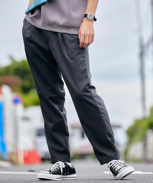 green label relaxing（グリーンレーベルリラクシング）の「OLT TWサージ 2P 9分丈 テーパード ユーティリティー パンツ -ウォッシャブル・ストレッチ-（その他パンツ・メンズ・ネイビー/モカ/その他1/ダークグレー・S/M/XL/L）」の2枚目の写真