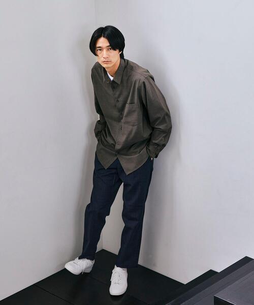 green label relaxing（グリーンレーベルリラクシング）の「OLT TWサージ 2P 9分丈 テーパード ユーティリティー パンツ -ウォッシャブル・ストレッチ-（その他パンツ・メンズ・ネイビー/モカ/その他1/ダークグレー・S/M/XL/L）」の13枚目の写真