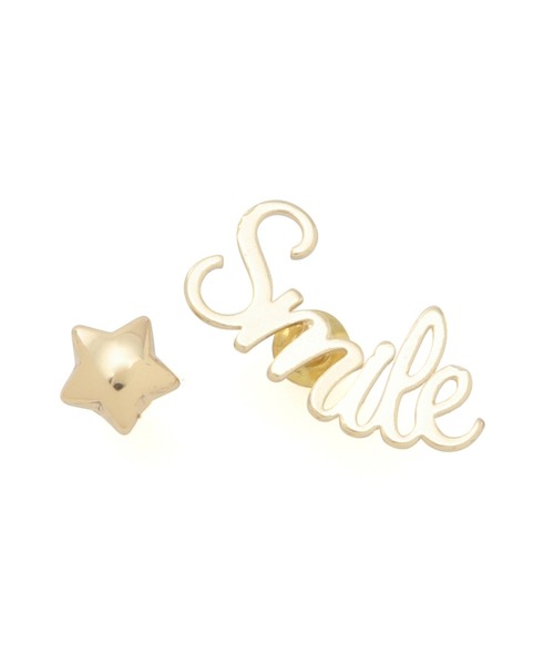 VIS（ビス）の「ポップなモチーフつき。メッセージピアス（ピアス（両耳用）・レディース・ゴールド系その他/ゴールド・FREE）」の6枚目の写真