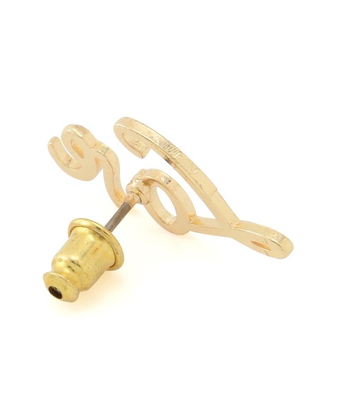 VIS（ビス）の「ポップなモチーフつき。メッセージピアス（ピアス（両耳用）・レディース・ゴールド系その他/ゴールド・FREE）」の9枚目の写真